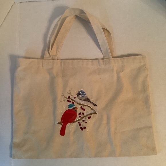 Handbags - Tote Bag Small Winter Birds Unbranded
